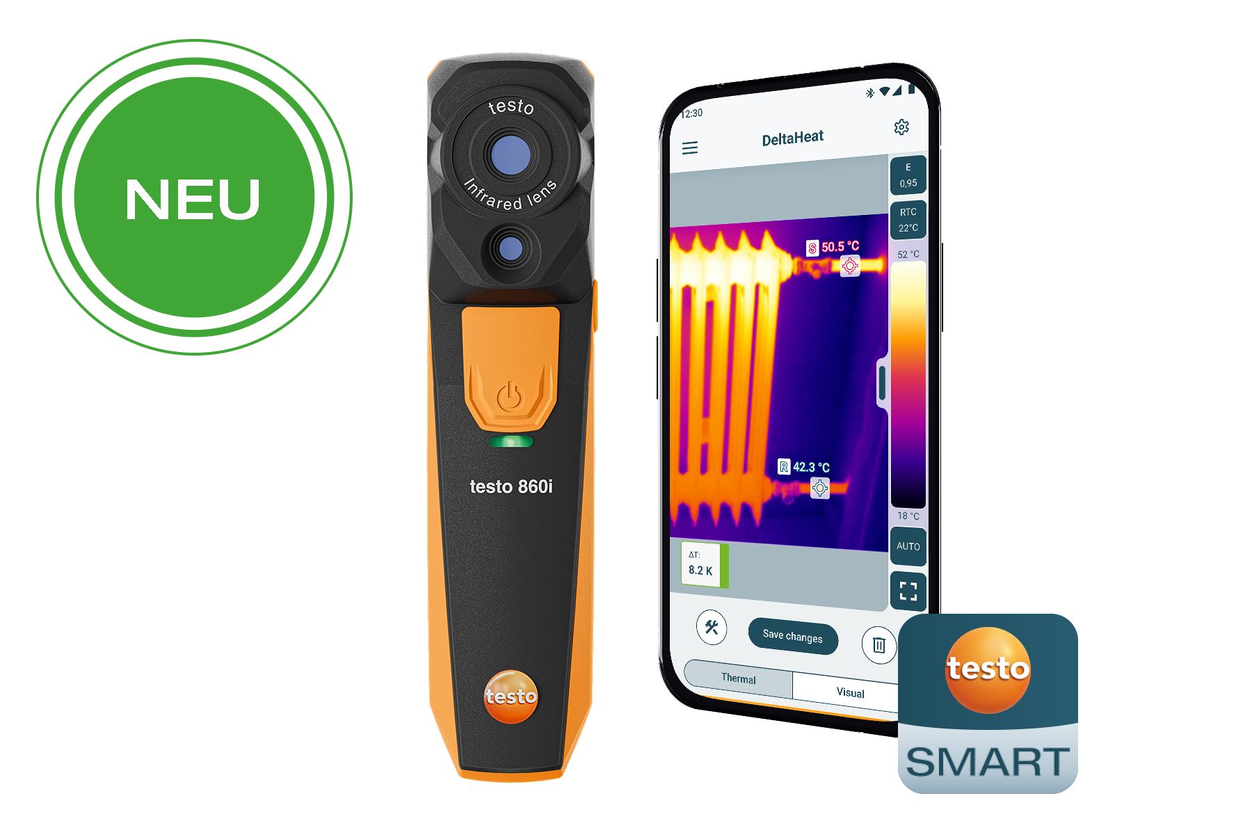 testo 860i Set - Kompakte Wärmebildkamera für Smartphones