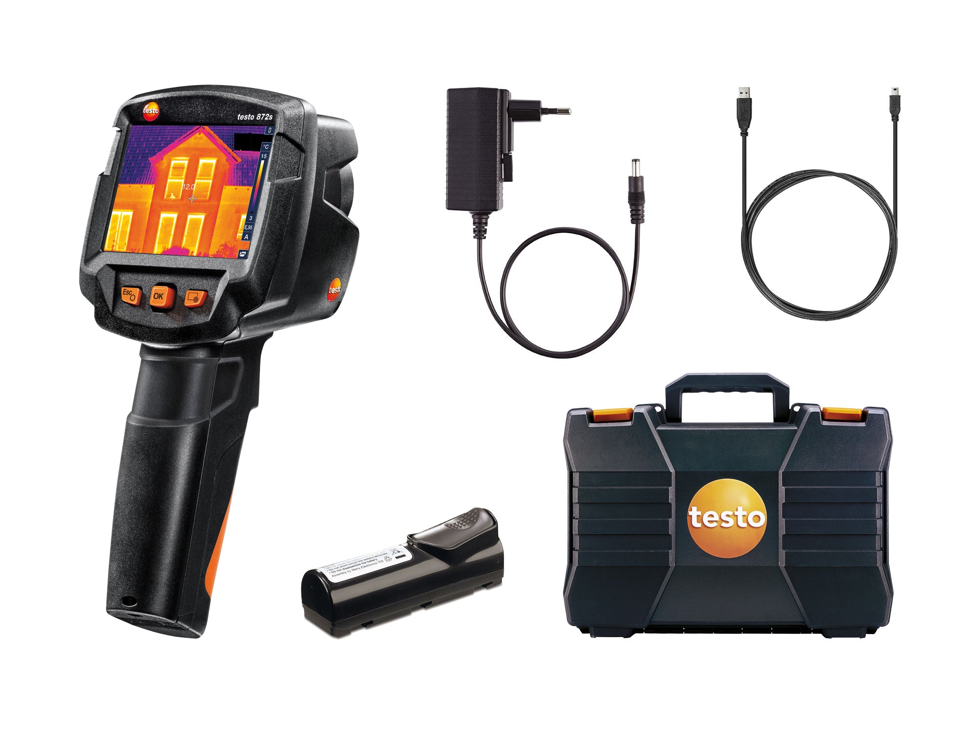 Wärmebildkamera - testo 872s - (320 x 240 Pixel, App, Laser)